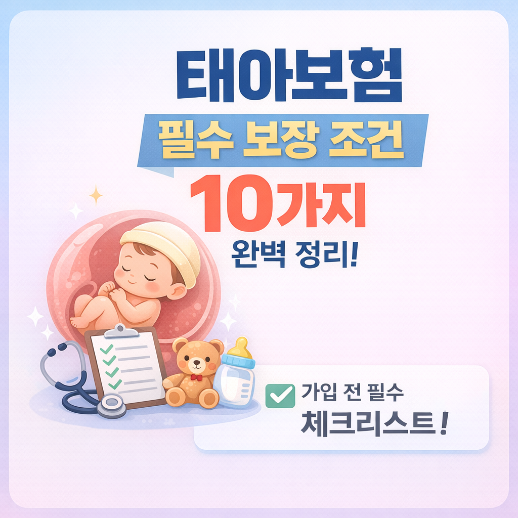 태아보험 필수 보장 조건 10가지 완벽 정리