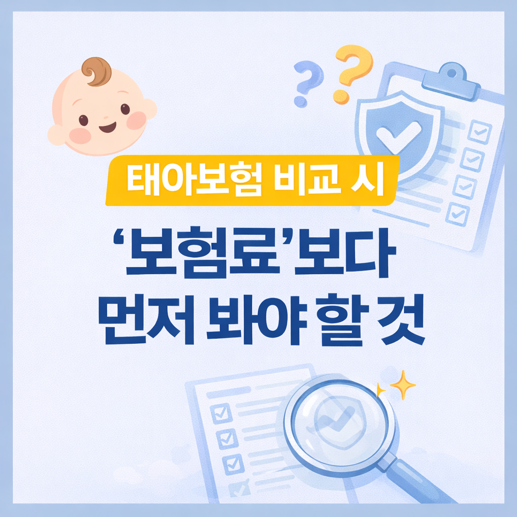 태아보험 비교 시 ‘보험료’보다 먼저 봐야 할 것