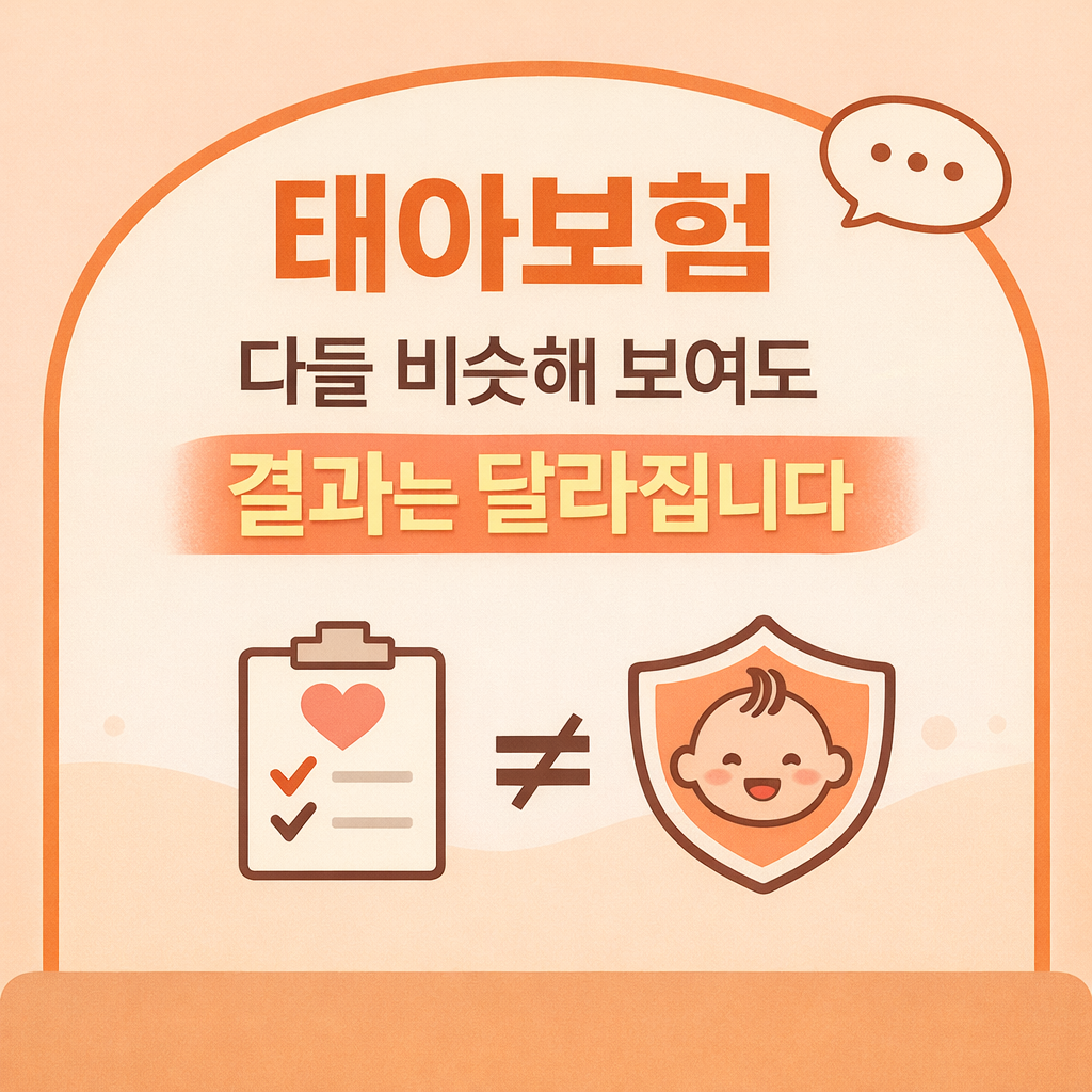 태아보험 비교, 다들 비슷해 보여도 결과가 달라지는 이유